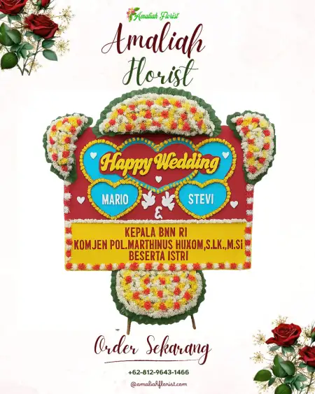 Papan Bunga Pernikahan Gunung Tumpeng